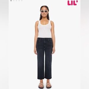 Lil MOTHER Mid Rise Rambler Ankle Jeans darkest blue capri crop denim 32